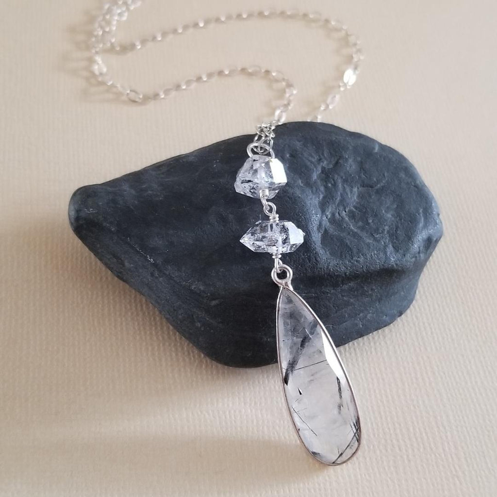 Herkimer Diamond in Matrix Necklace | Made In Earth US